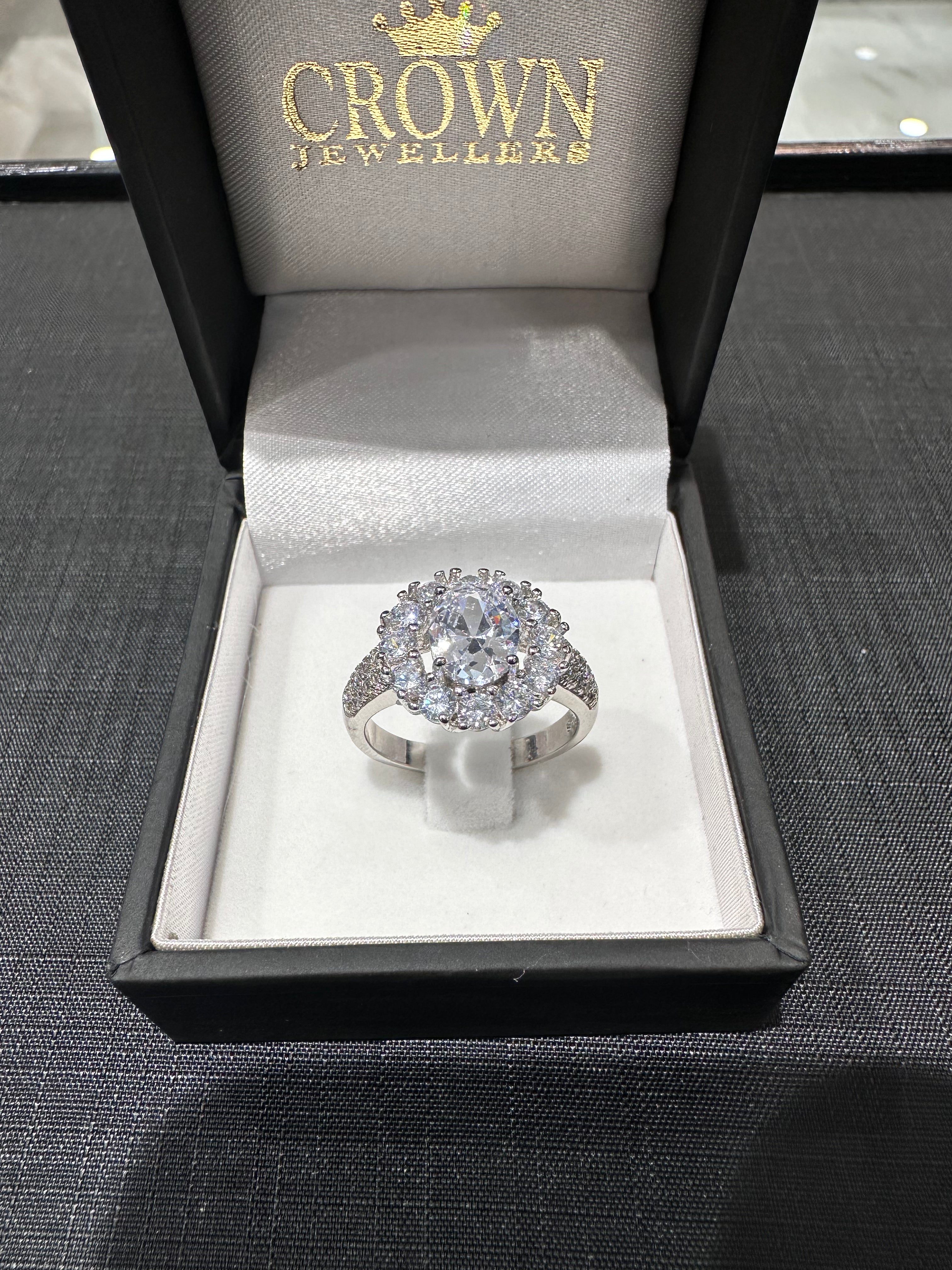 Silver cz ring