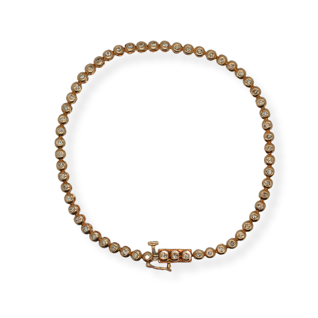 9ct gold diamond bracelet