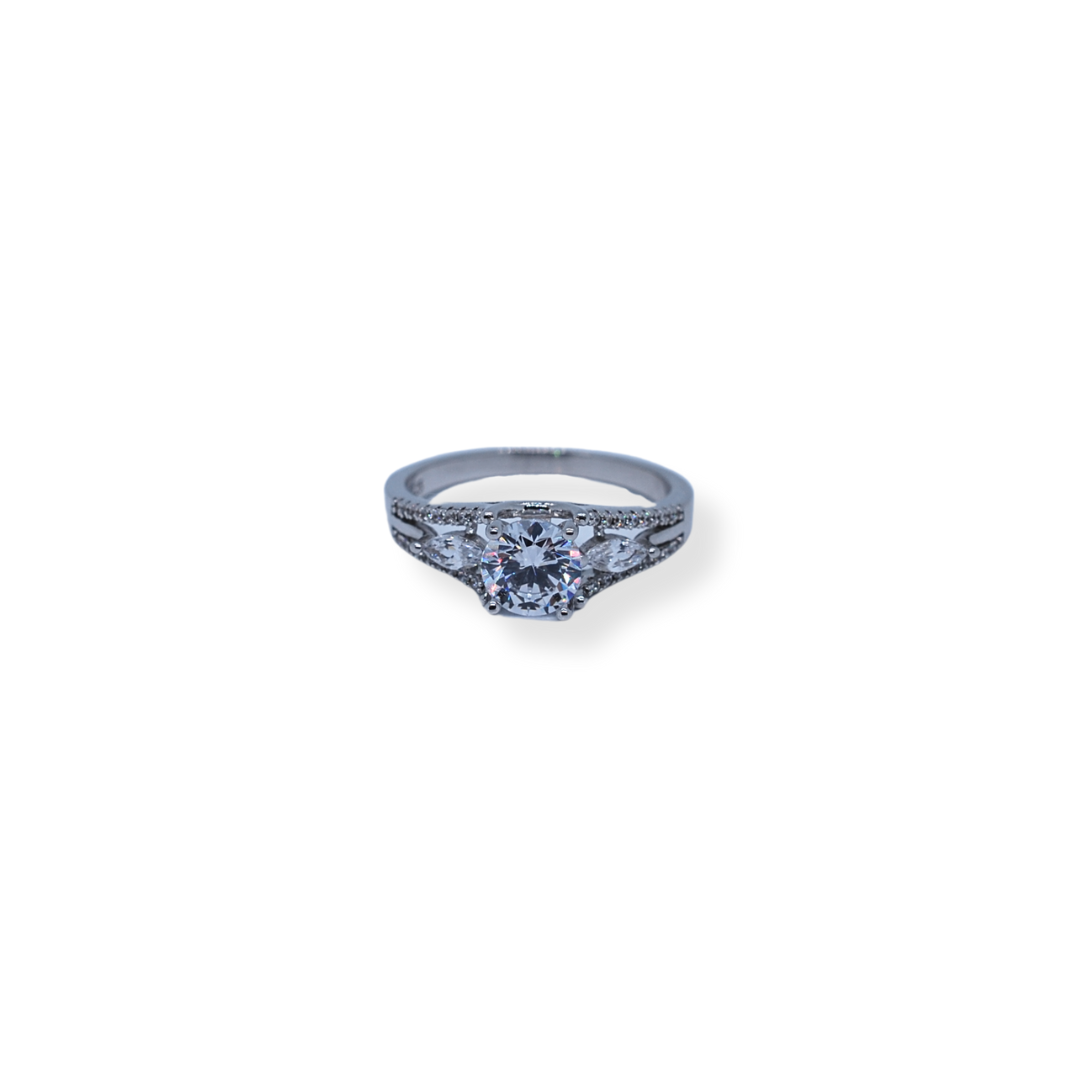 Silver cz ring