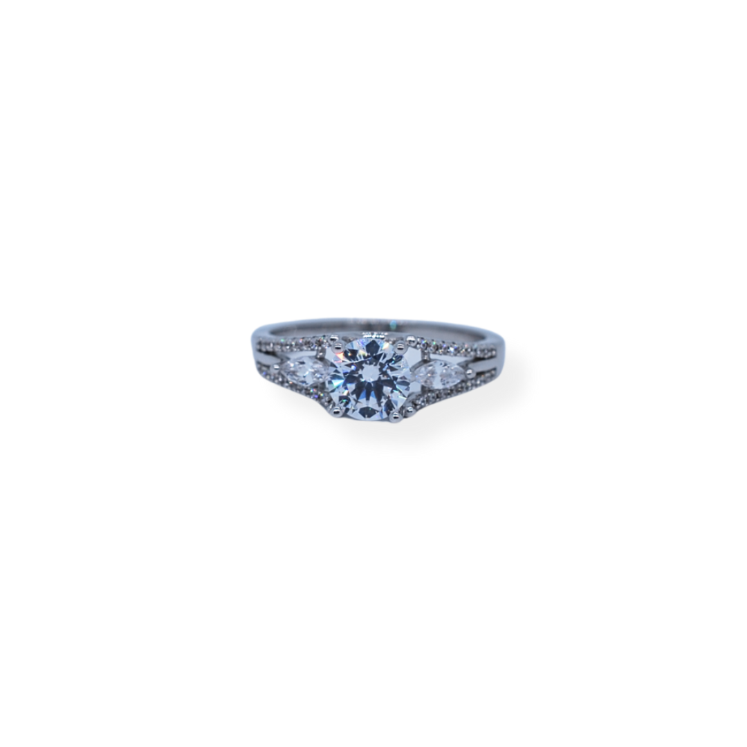 Silver cz ring