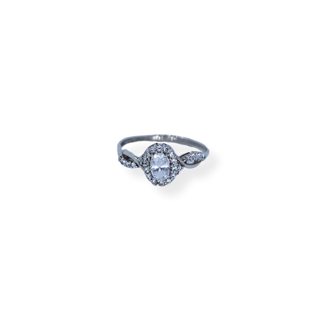 Silver cz ring