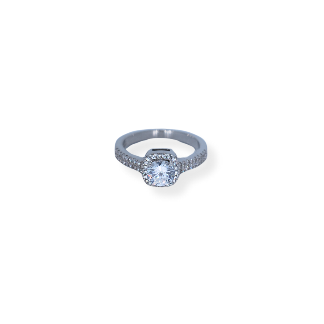 Silver cz ring