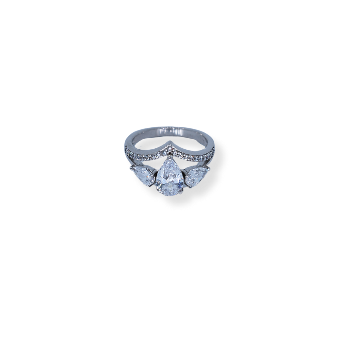 Silver cz ring