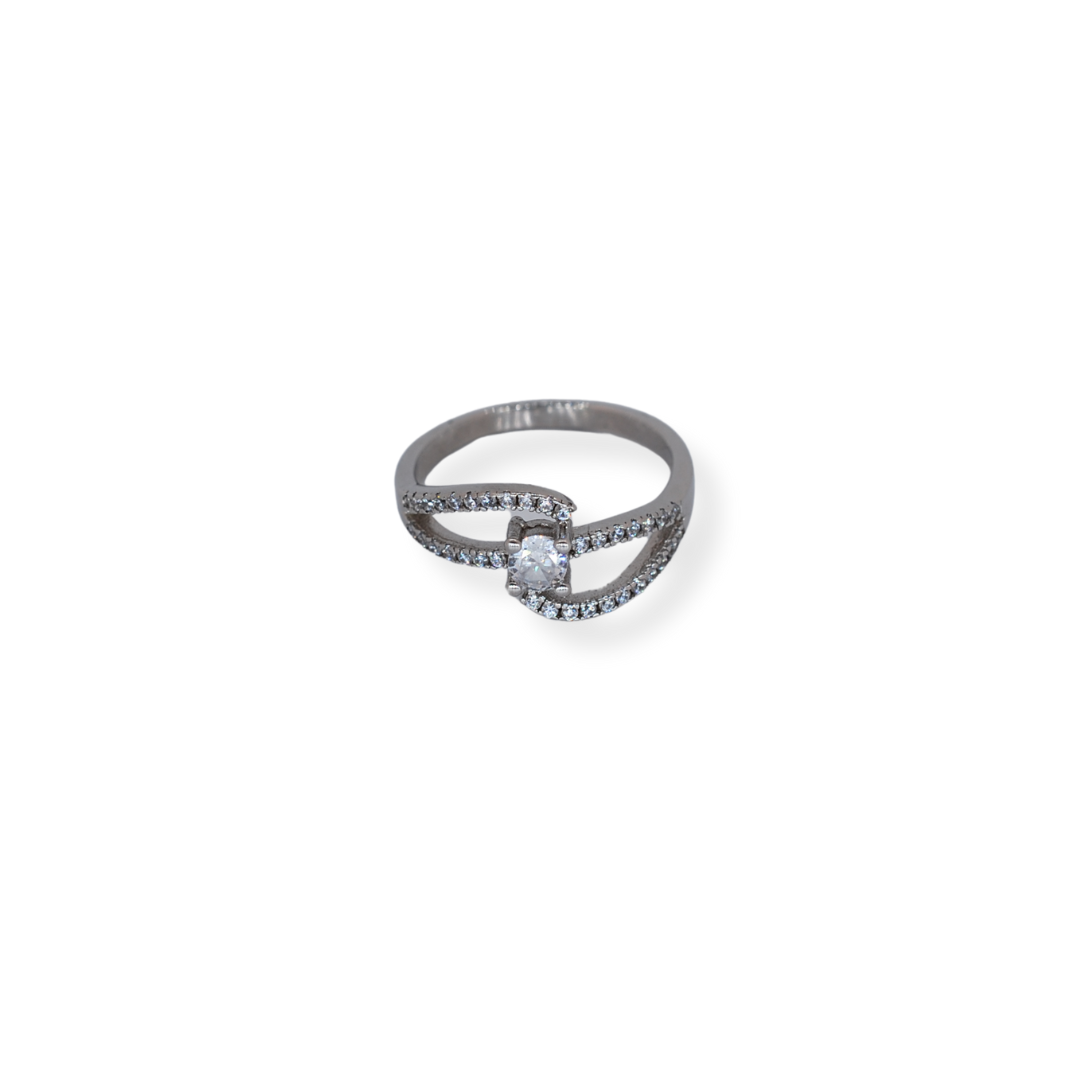 Silver cz ring