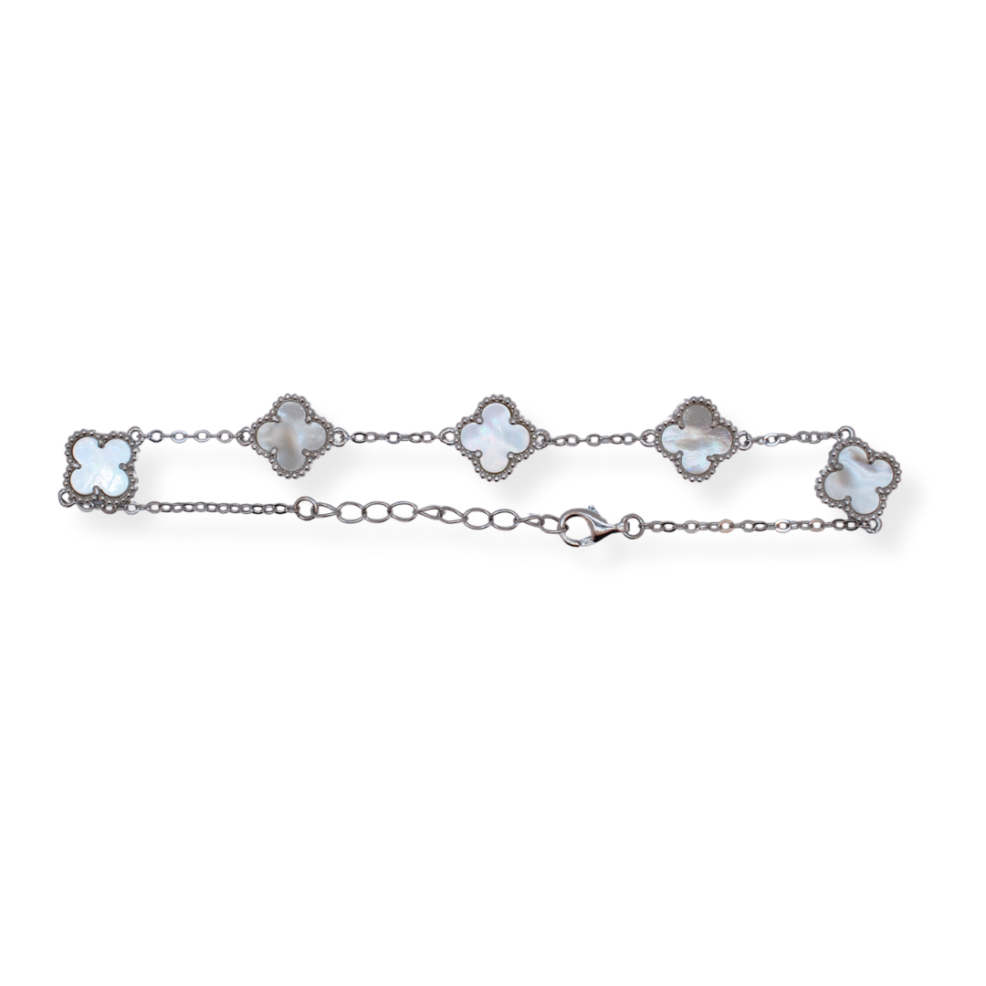 Silver pearl bracelet