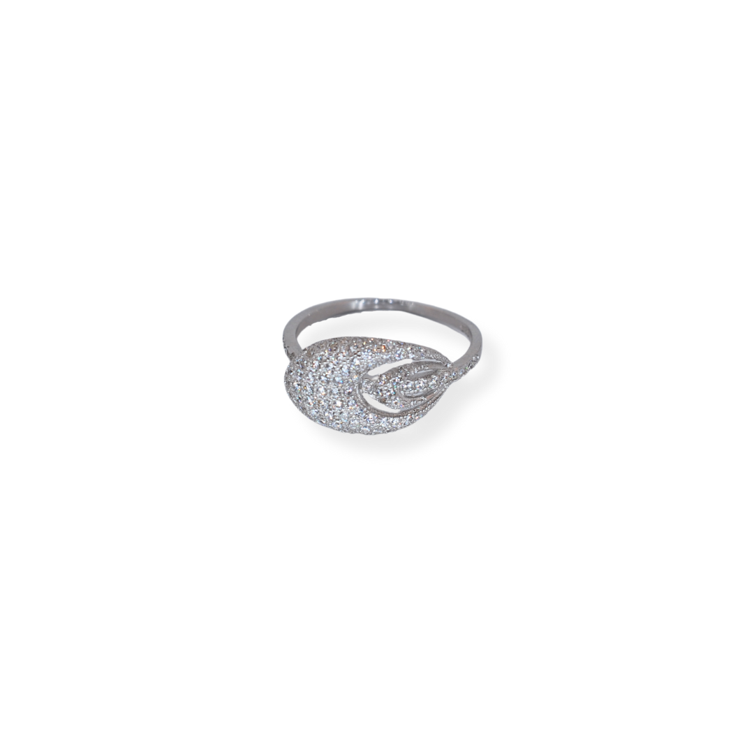 Silver cz ring