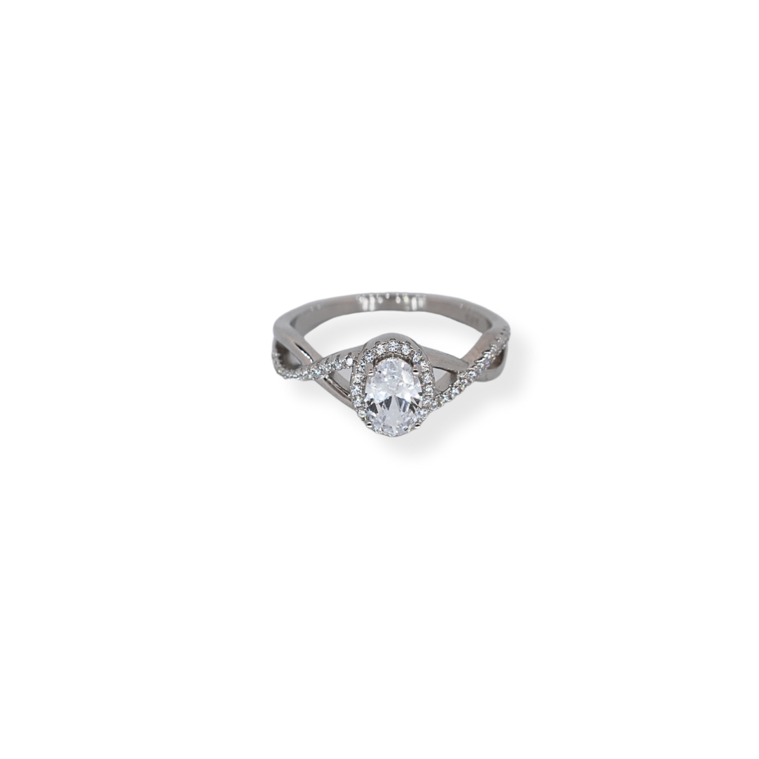 Silver cz ring