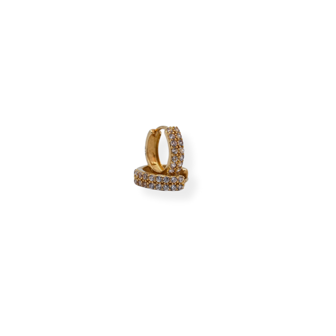 9ct gold cz earrings