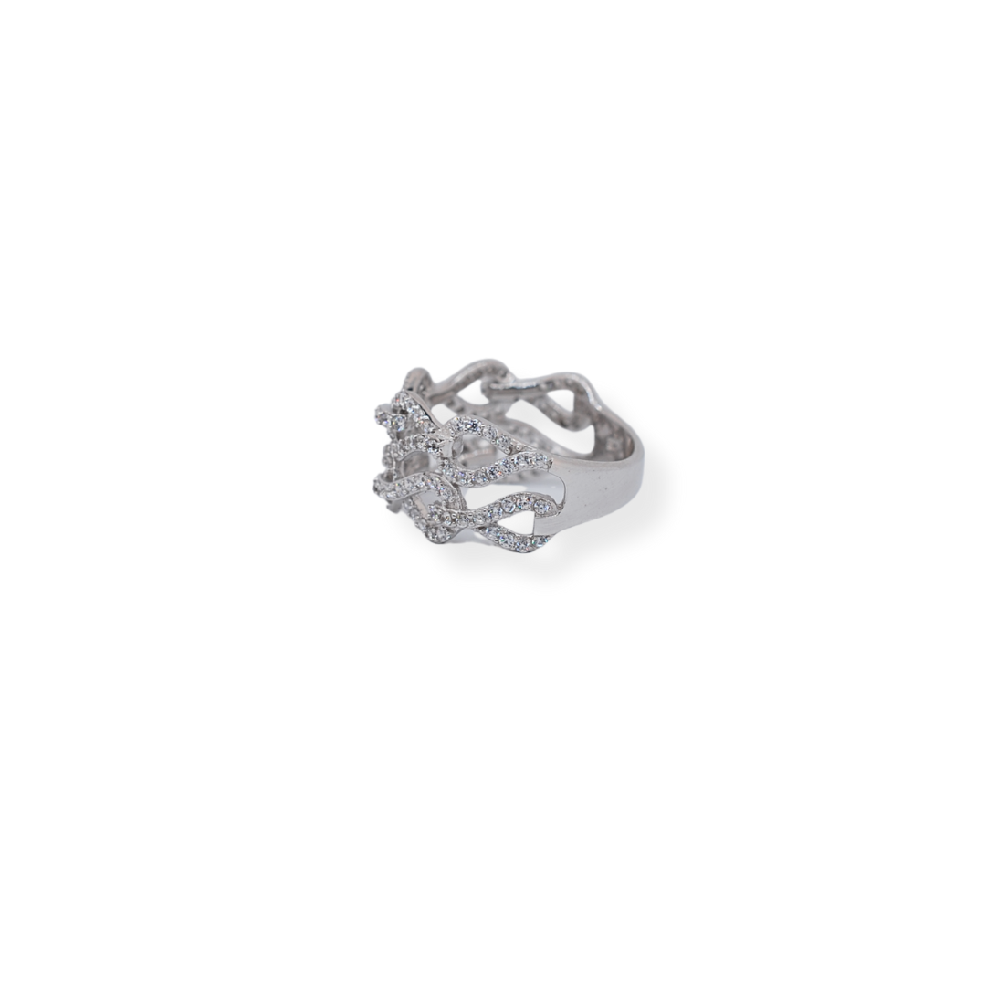 Silver cz ring