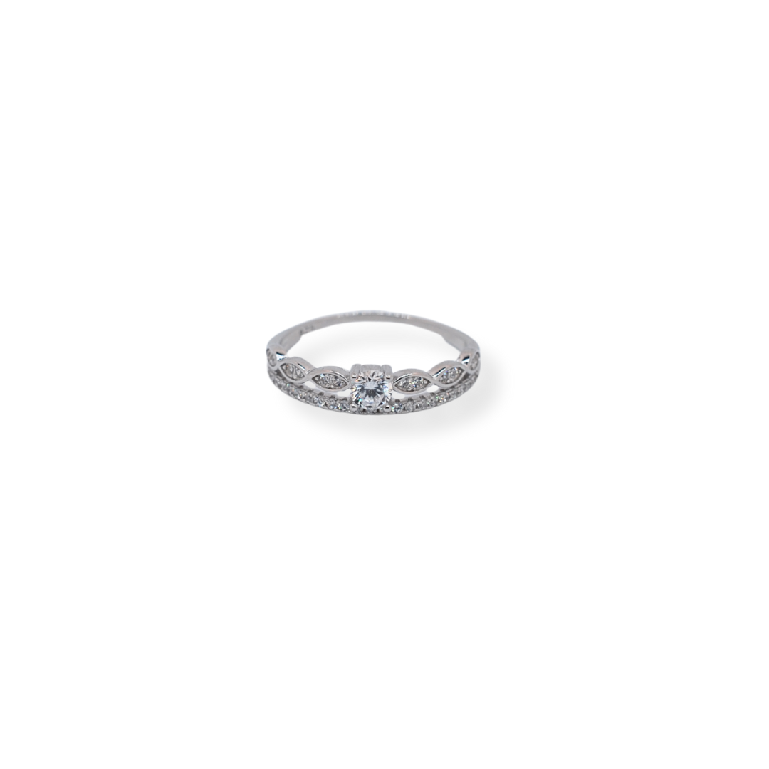 Silver cz ring