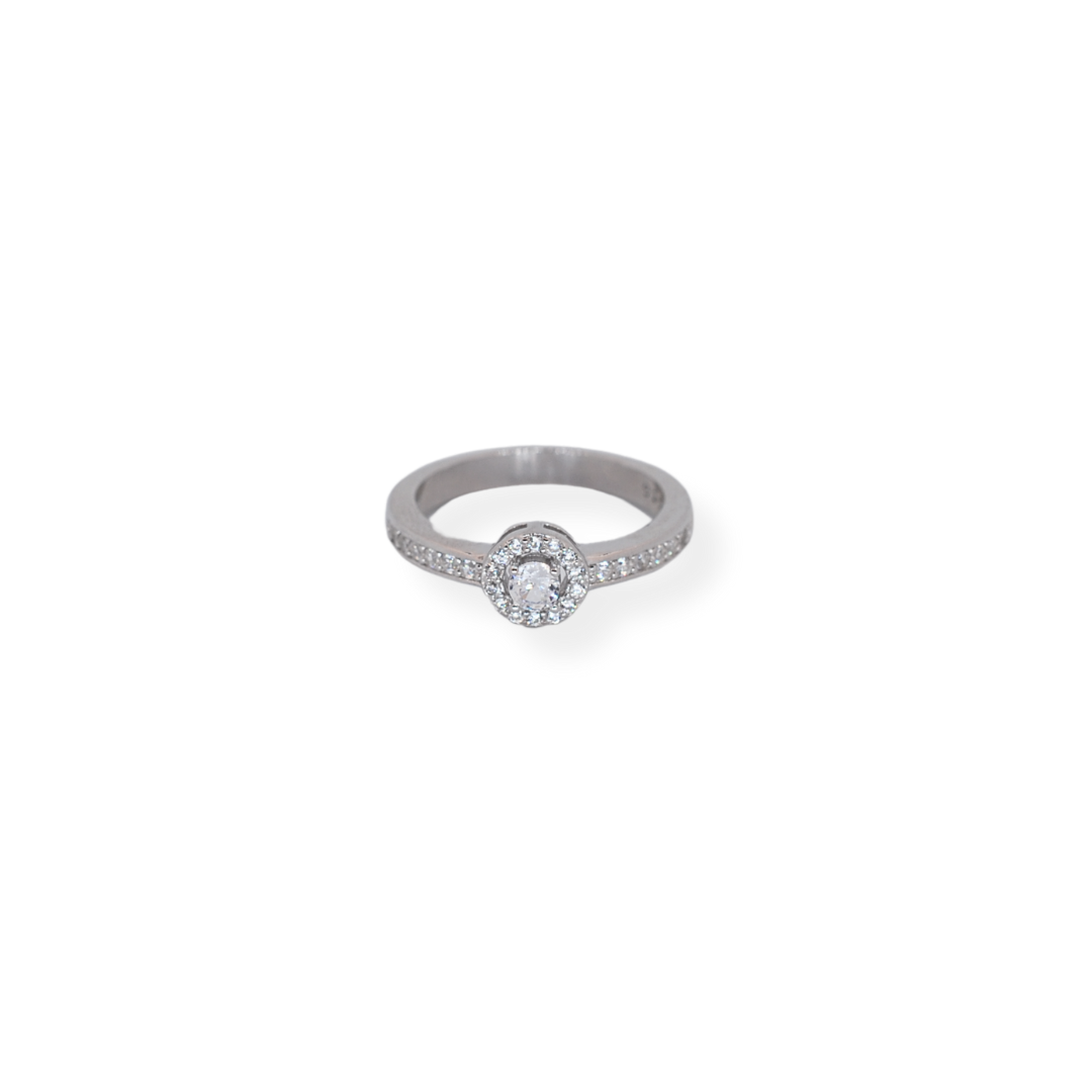 Silver cz ring