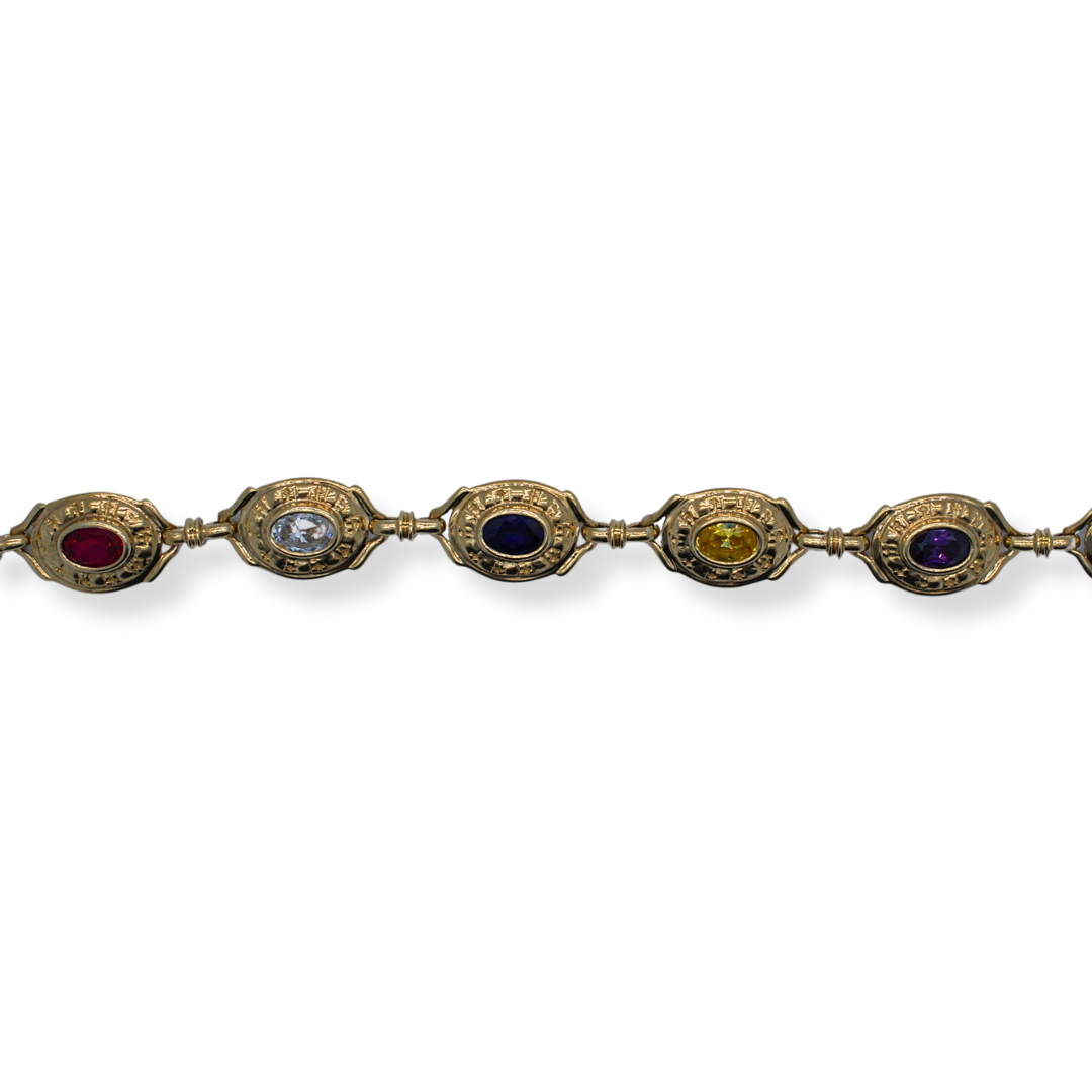 9ct gold multicoloured bracelet