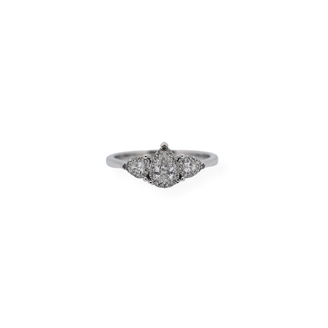 9ct white gold diamond ring