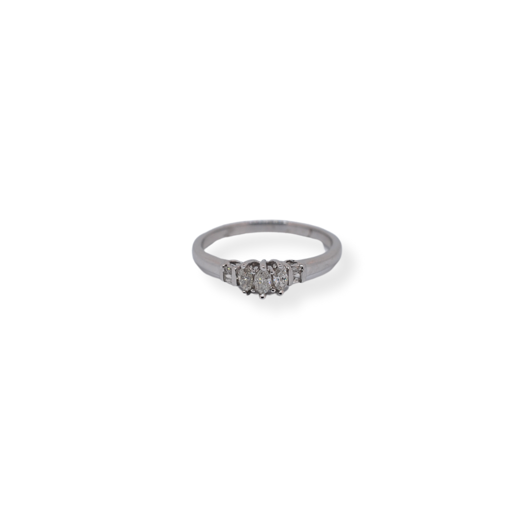 9ct white gold diamond ring