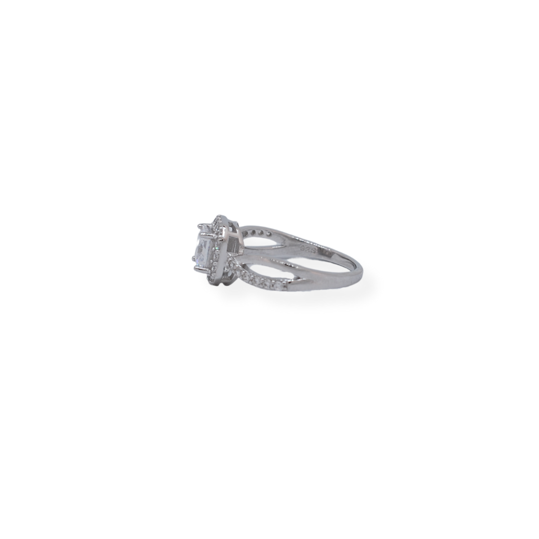 Silver cz ring