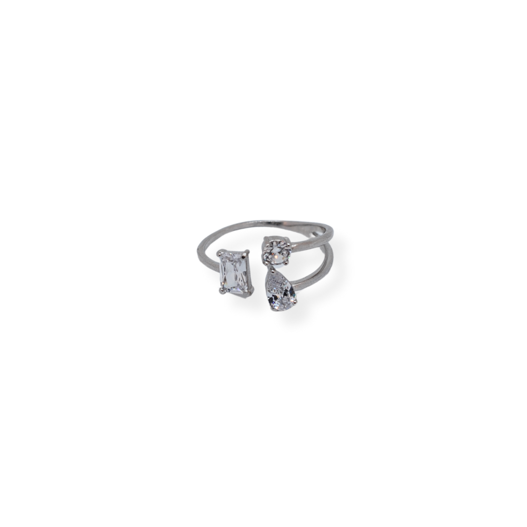 Silver cz ring