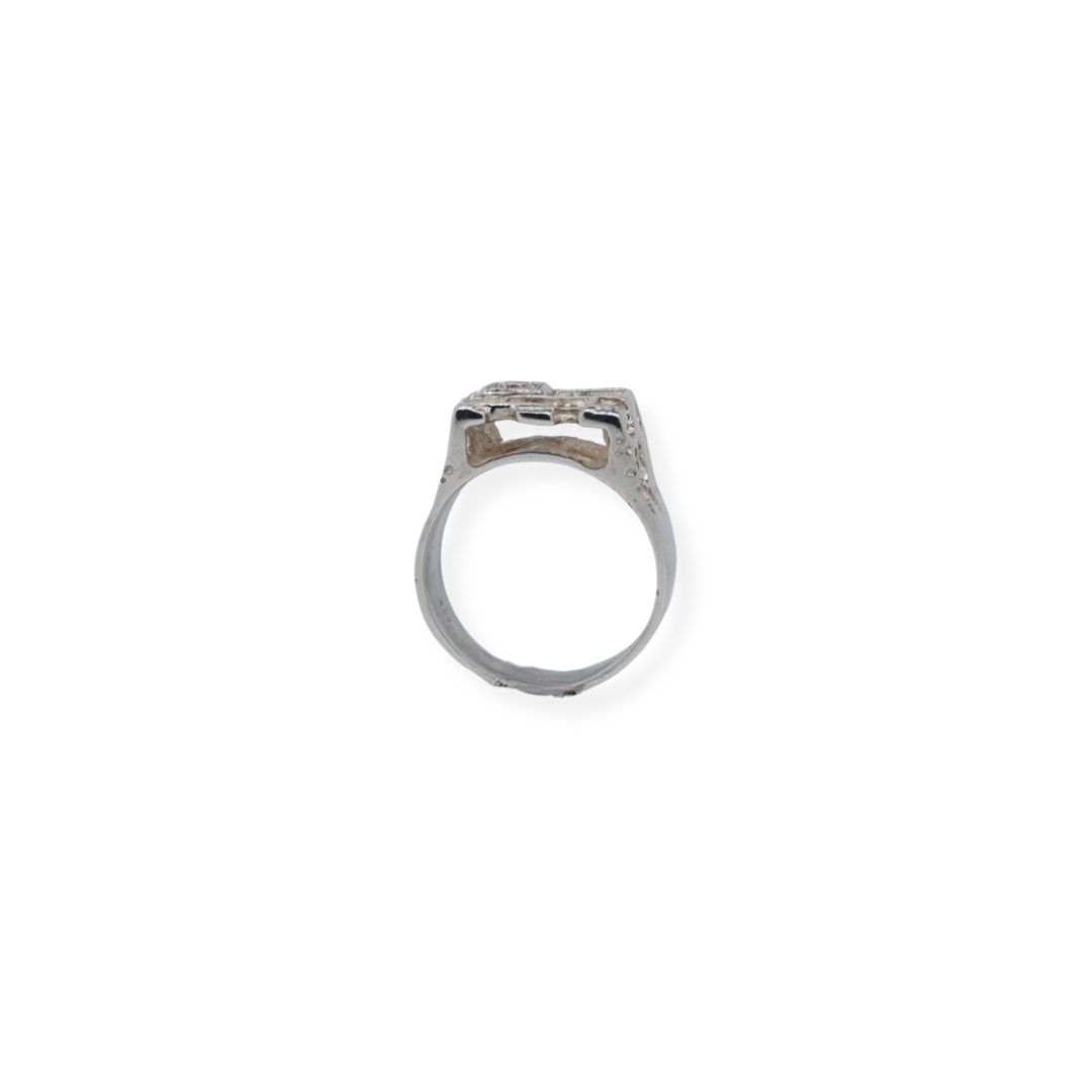 Silver cz ring