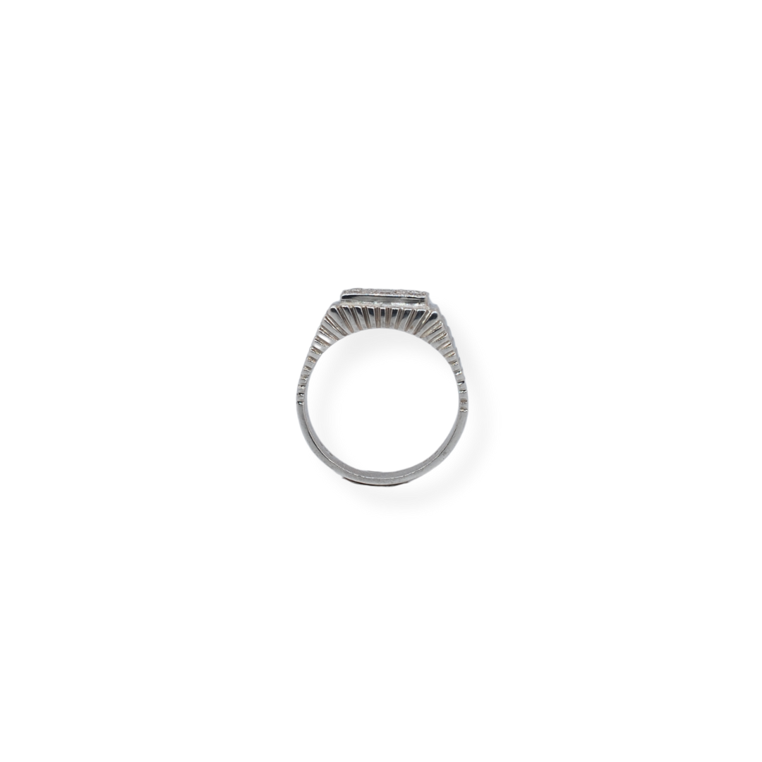 Silver cz ring