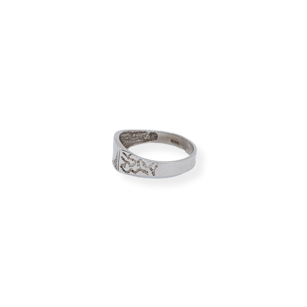 Silver square ring