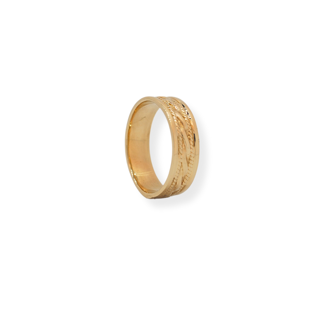 9ct gold band ring