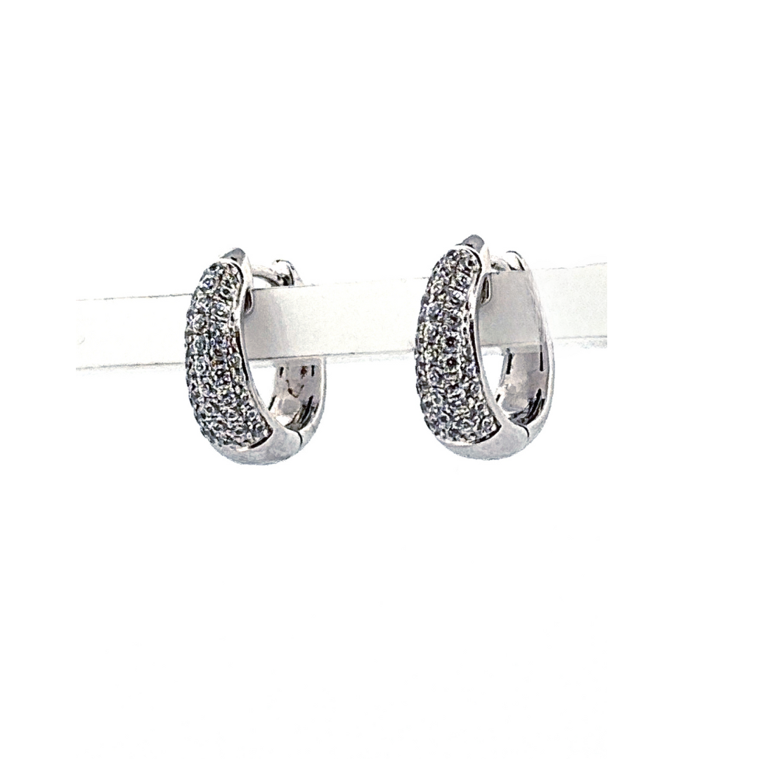 silver cz earrings