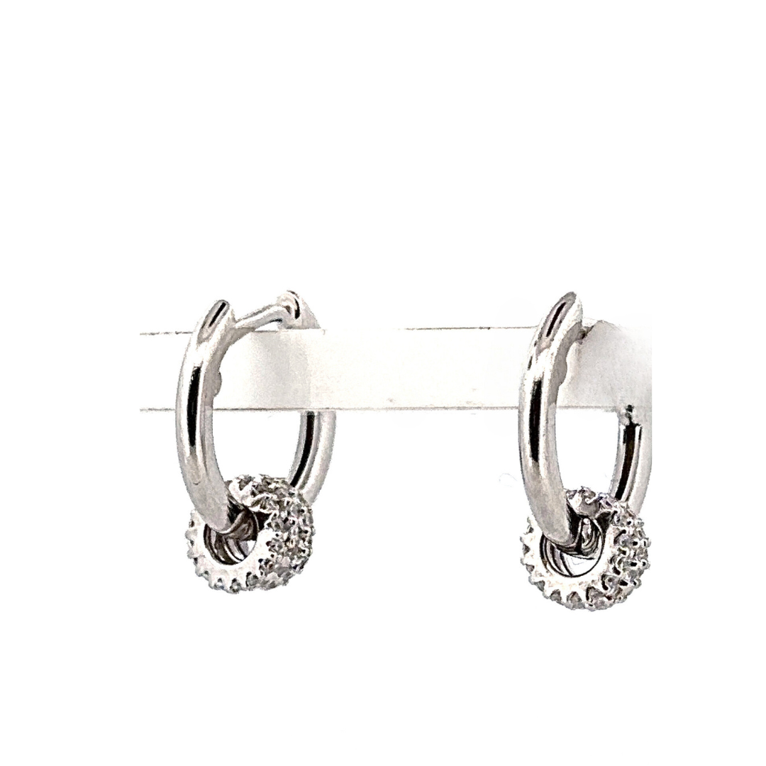 silver cz earrings