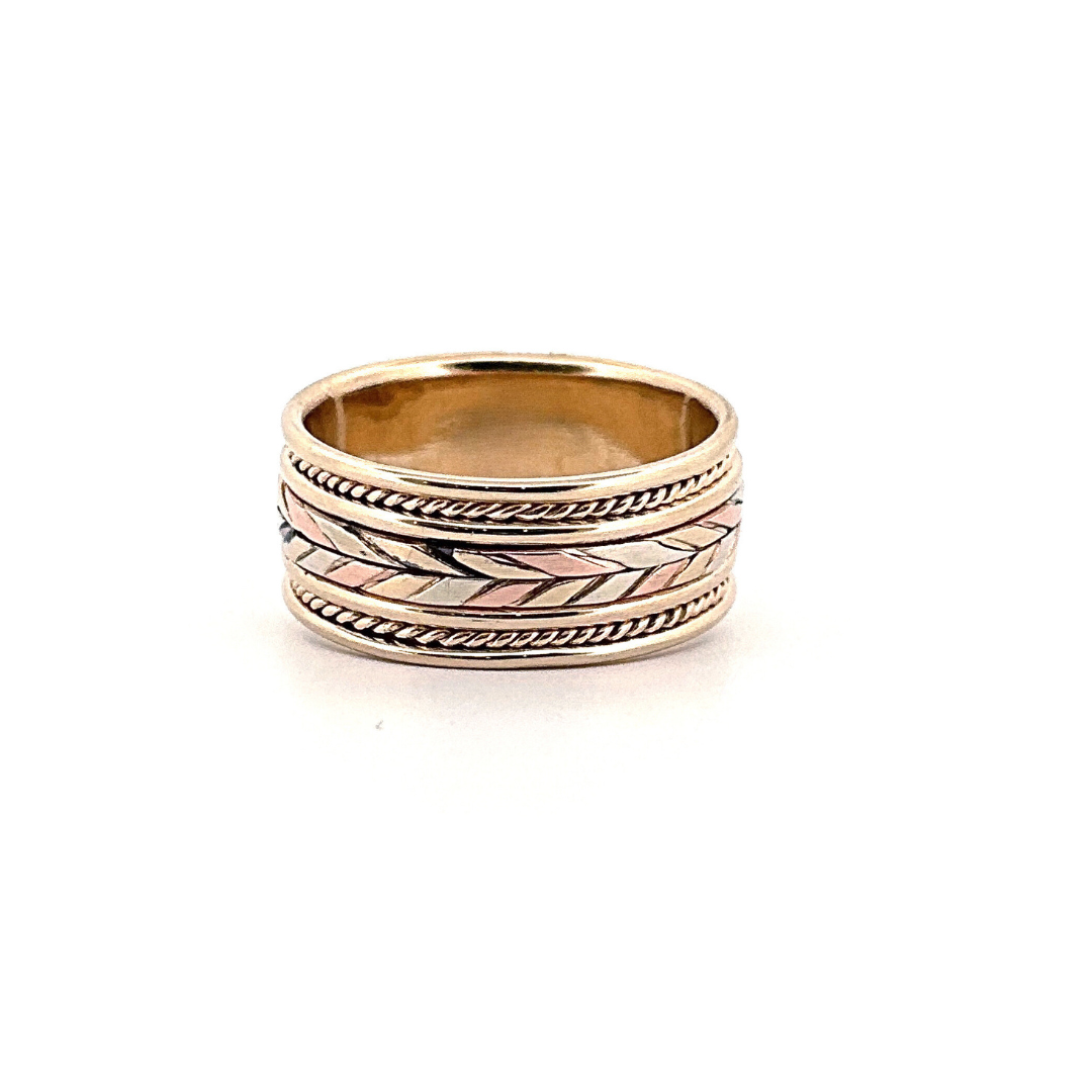 9ct 3/tone ring