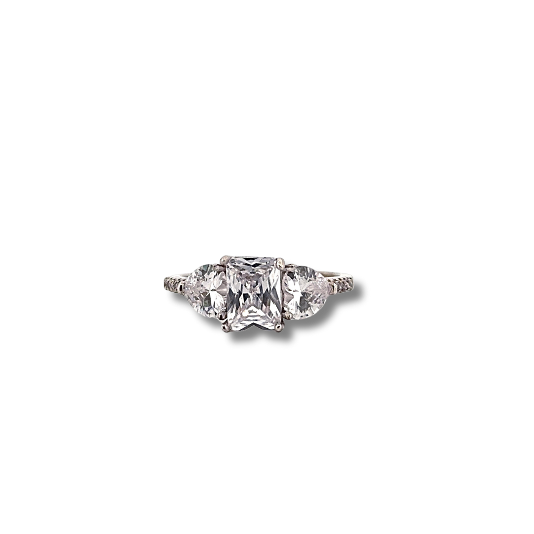 silver cz ring