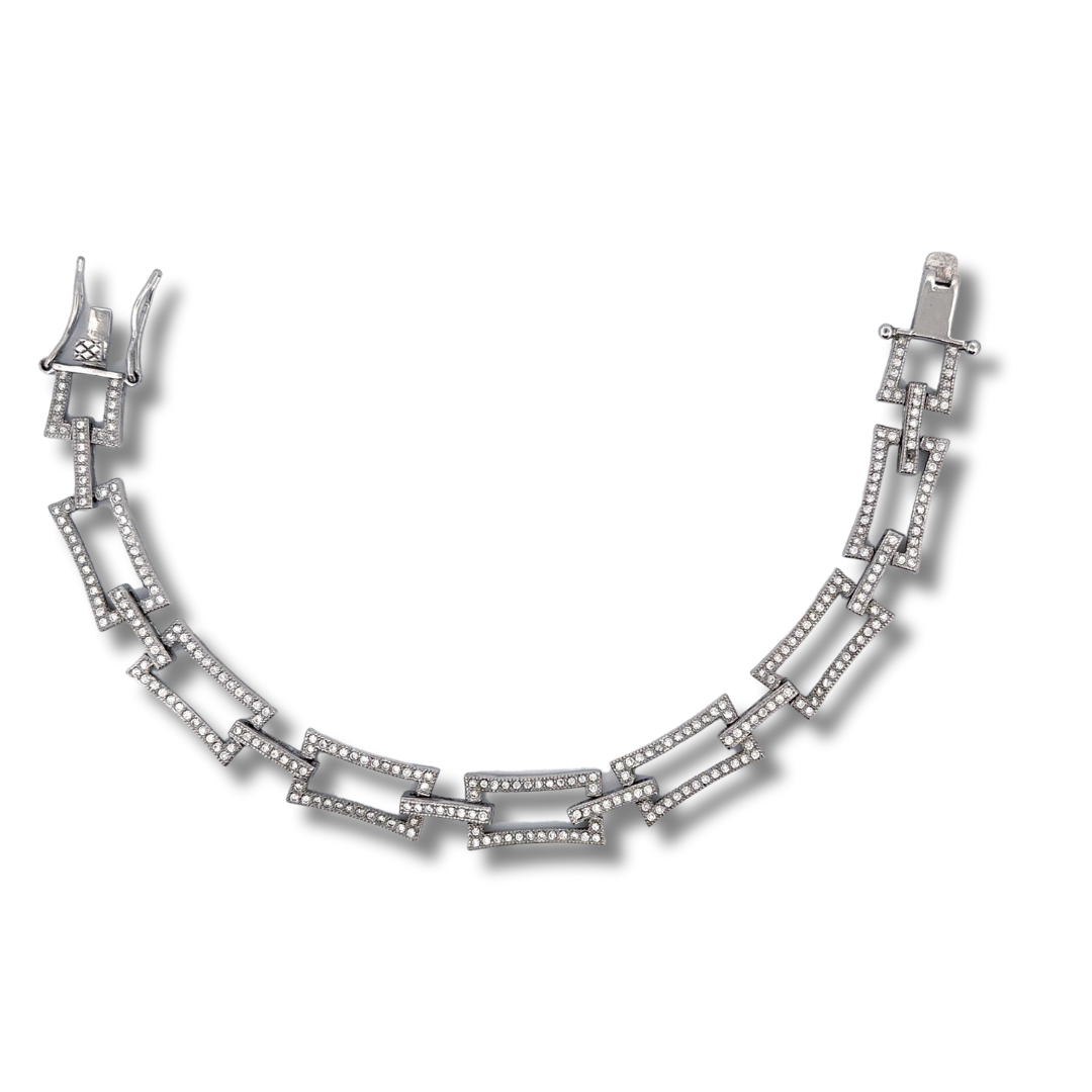 silver cz bracelet