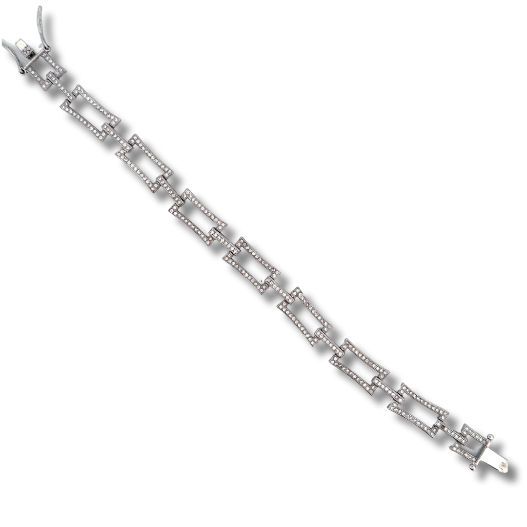 silver cz bracelet