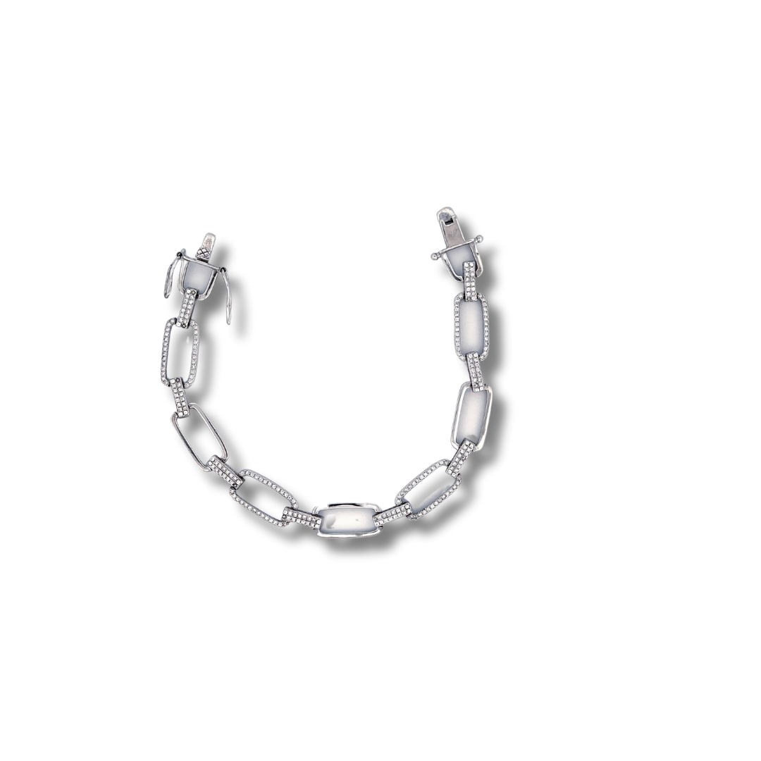 silver cz bracelet