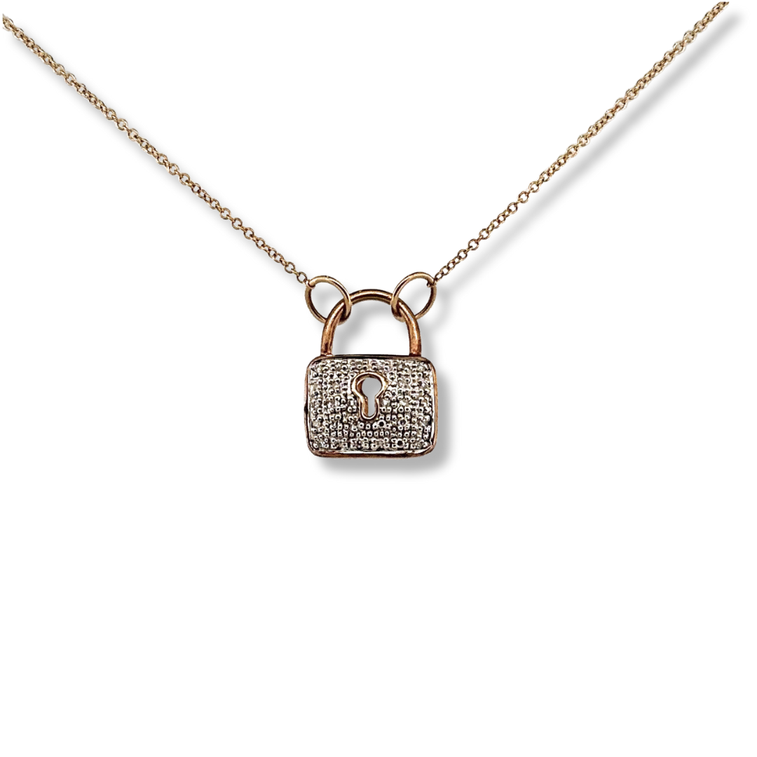 9ct 2/tone diamond necklace