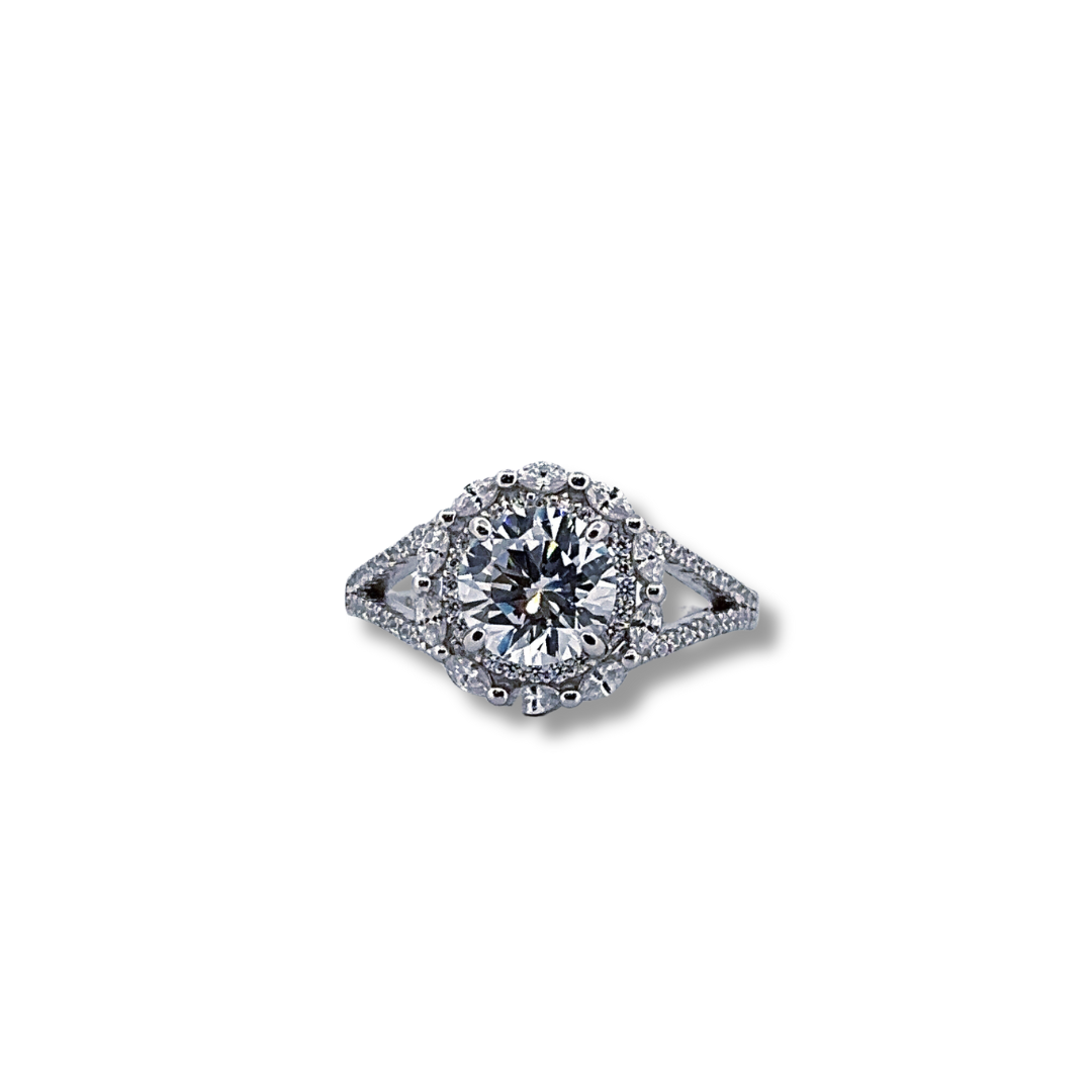 Silver cz ring