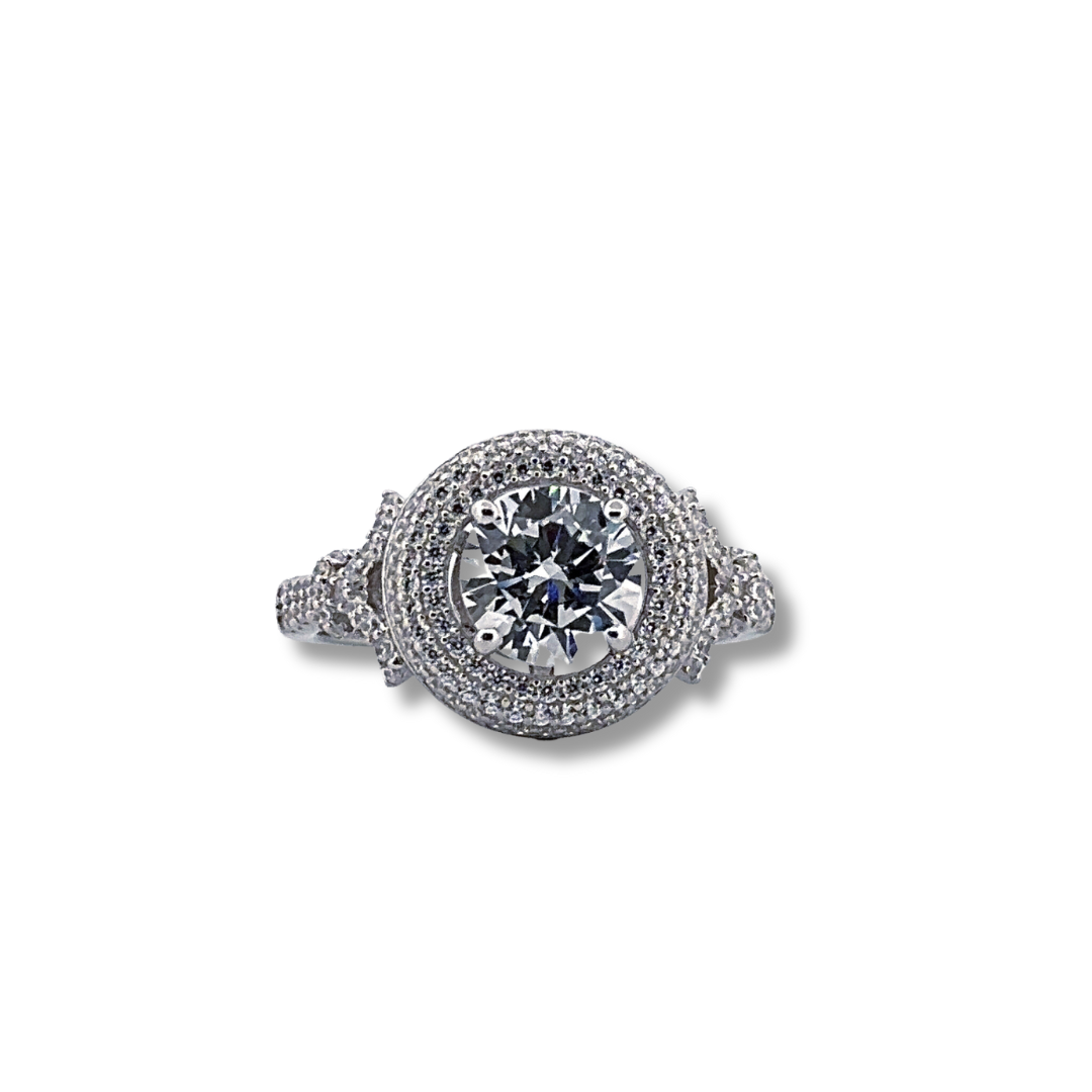 Silver cz ring