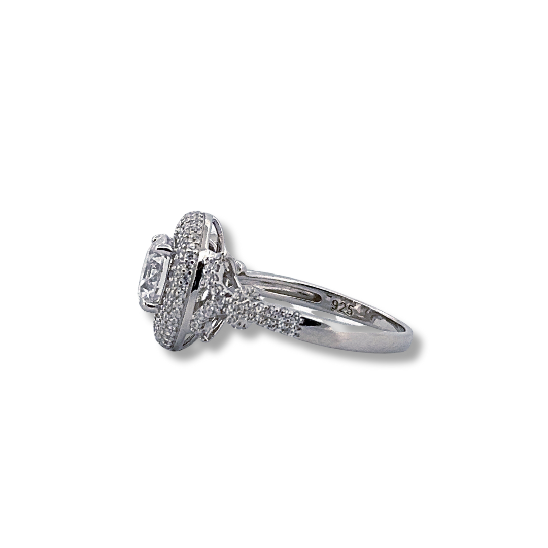 Silver cz ring