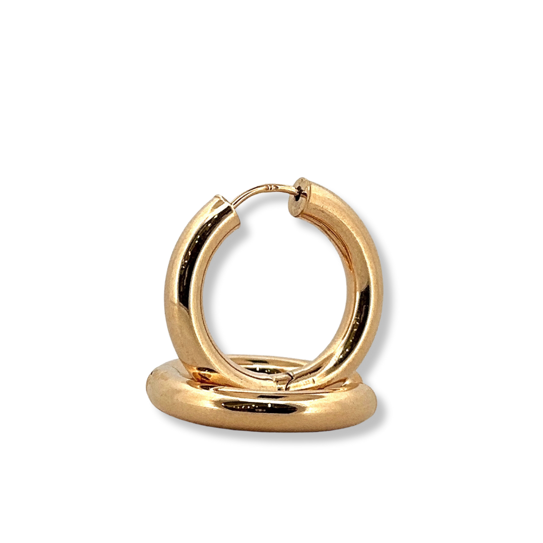 9ct gold hoop earrings