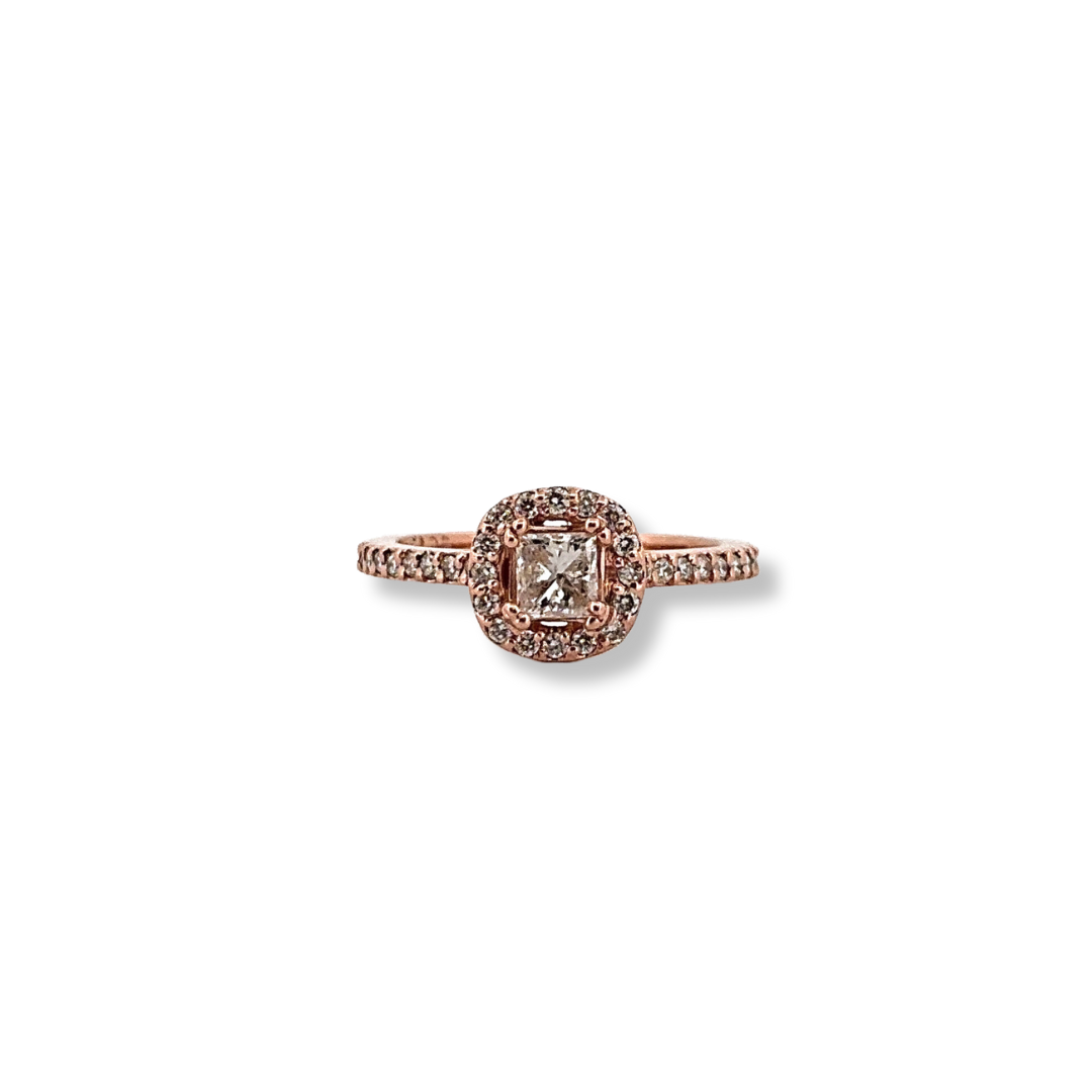 9ct rose gold diamond ring