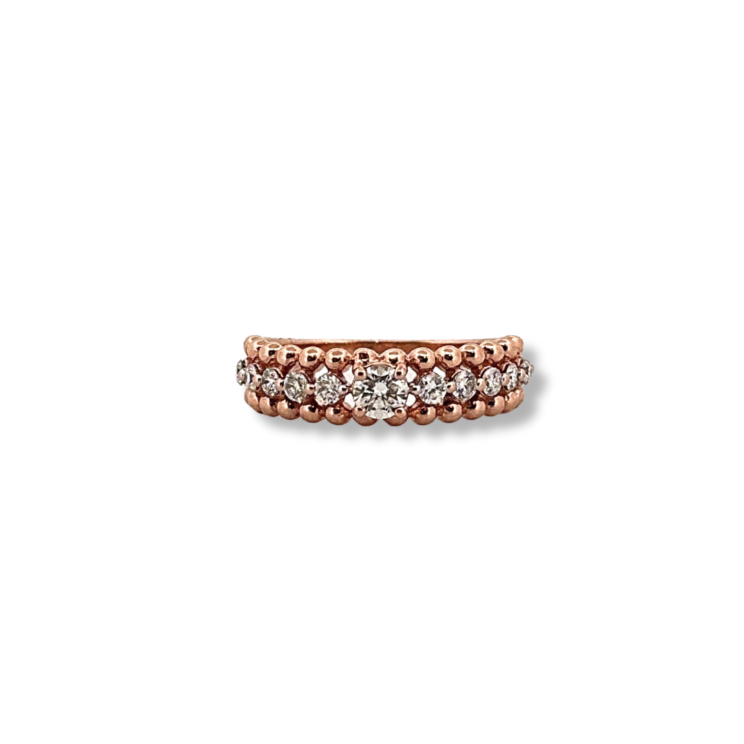 9ct rose gold diamond ring