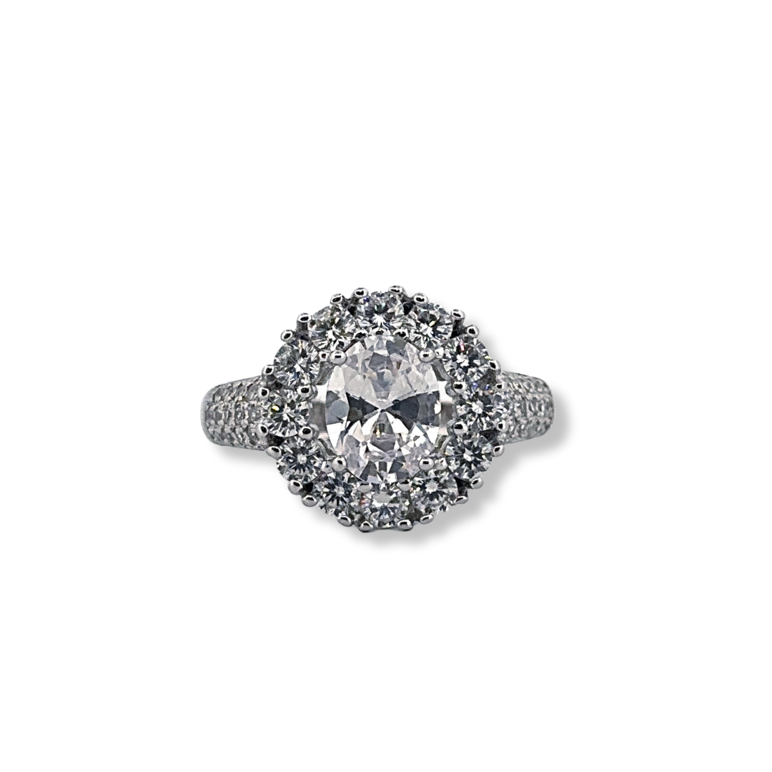 Silver cz ring