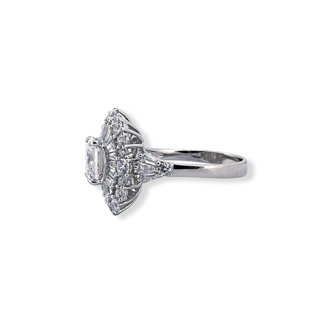 Silver cz ring