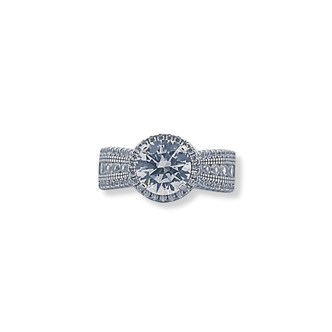 Silver cz ring