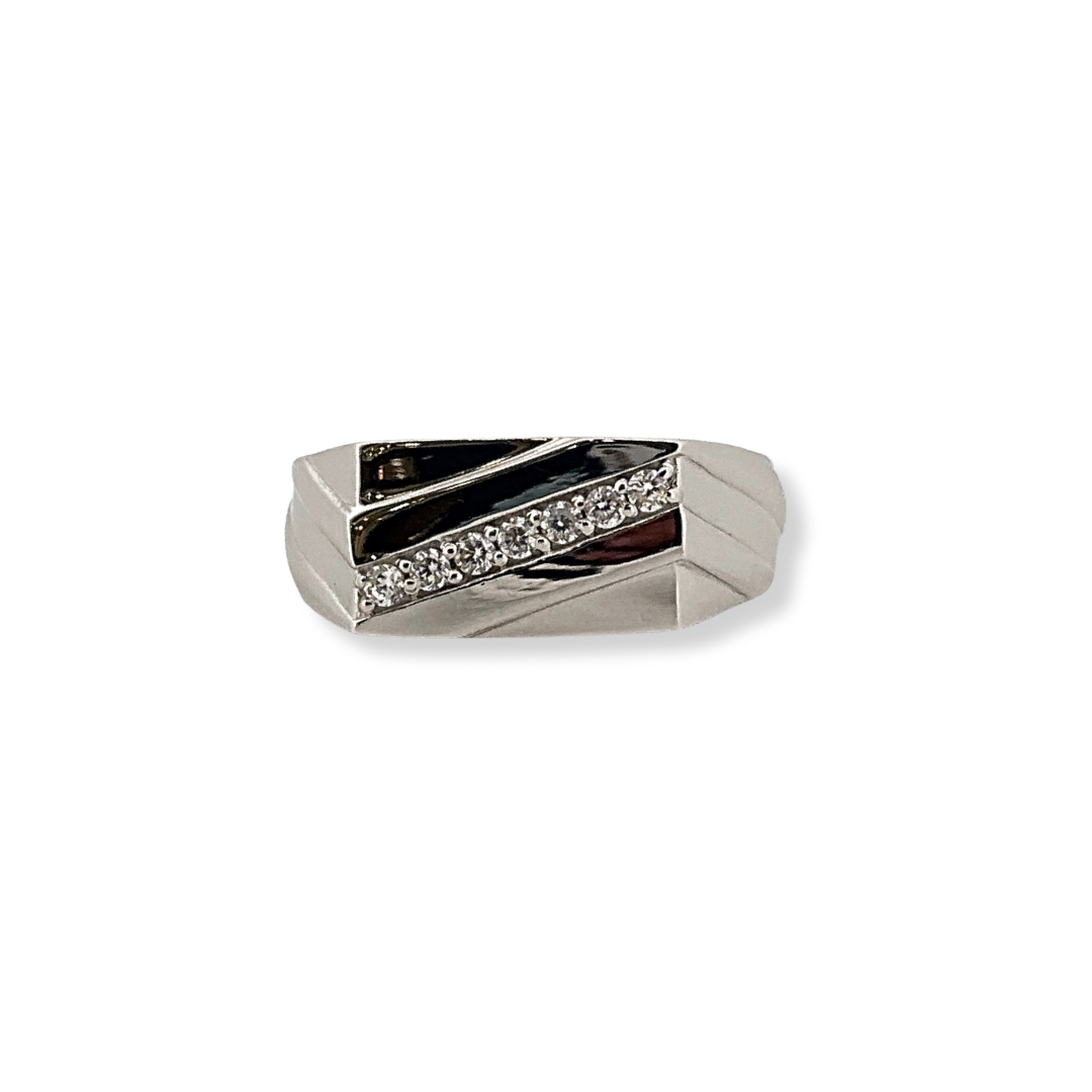 Silver cz ring