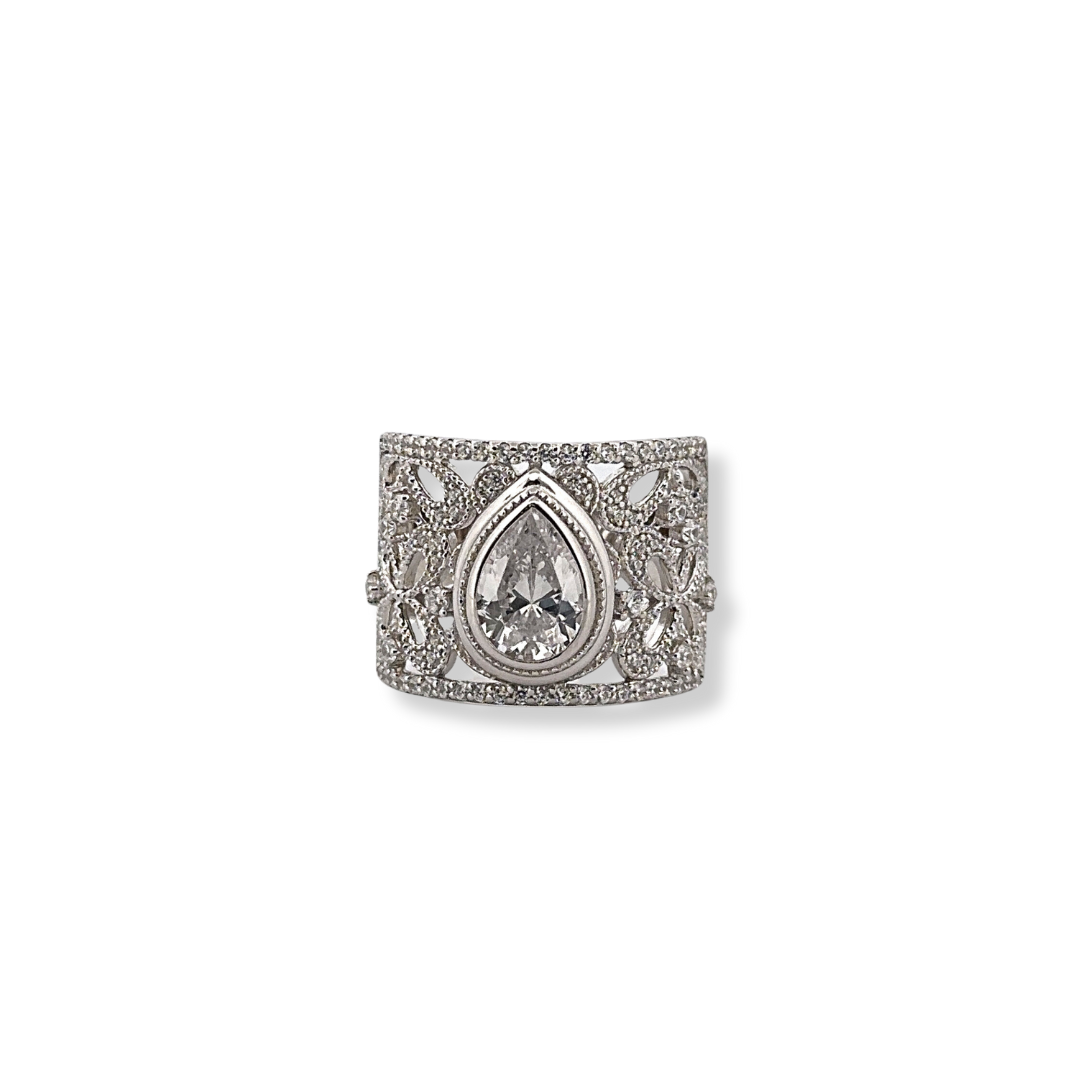 Silver cz ring