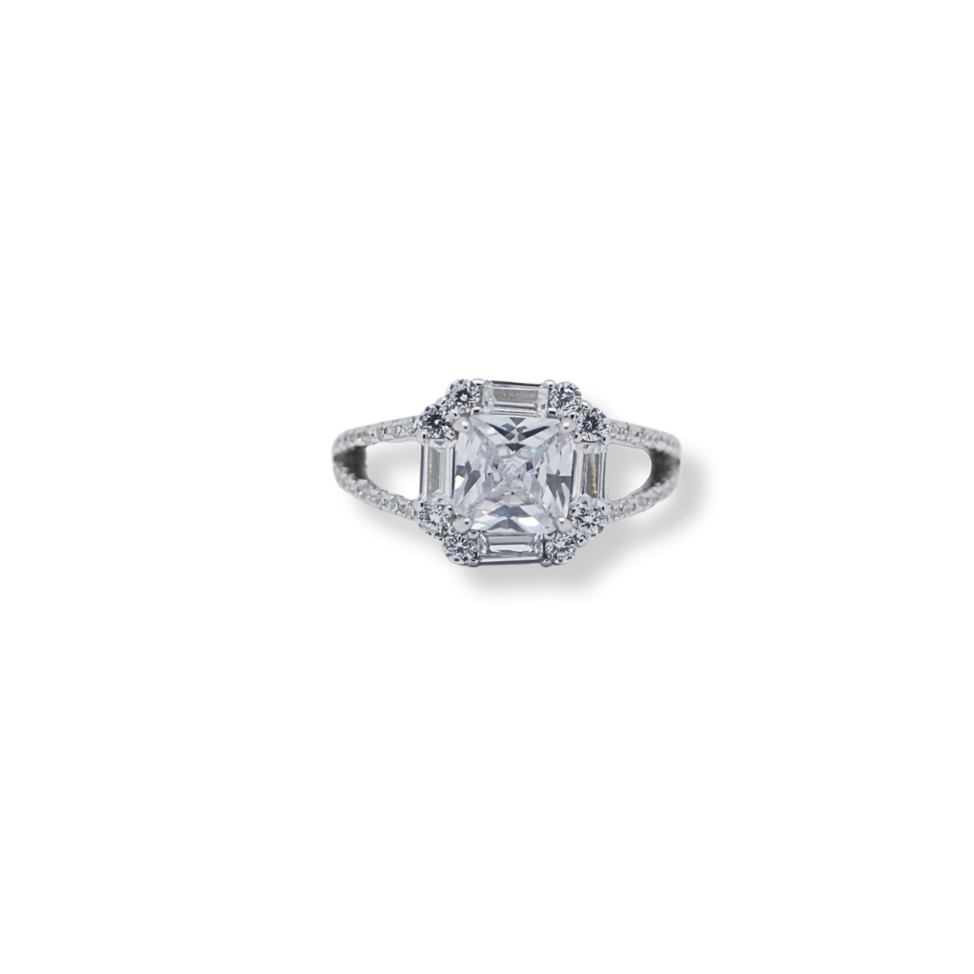 Silver cz ring