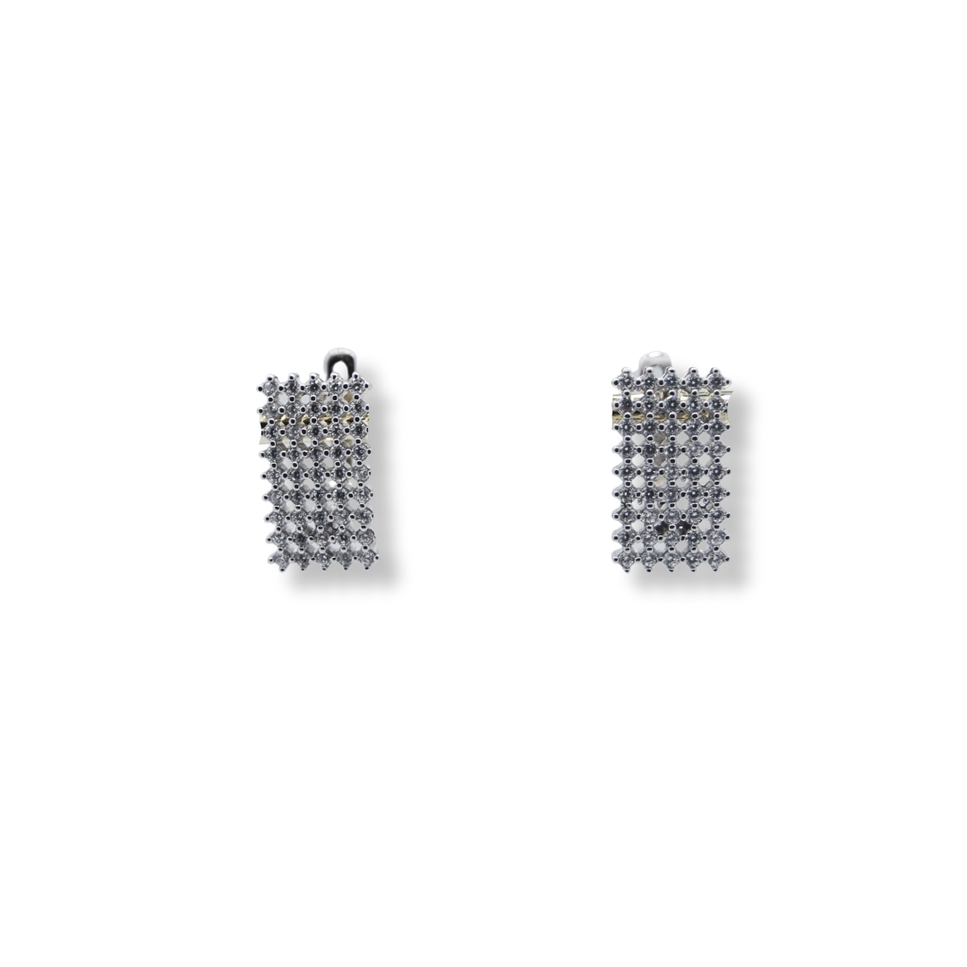 Silver cz earrings