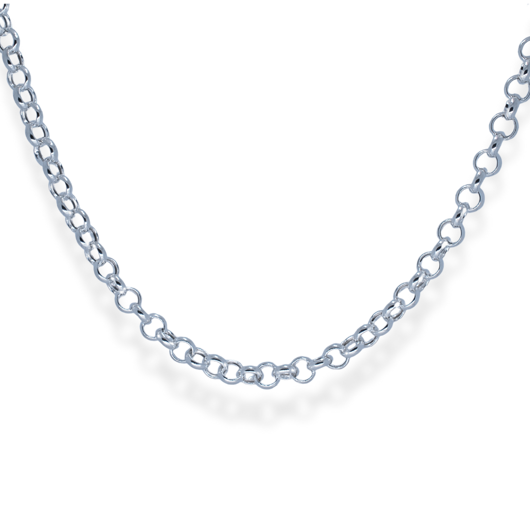 Silver belcher necklace