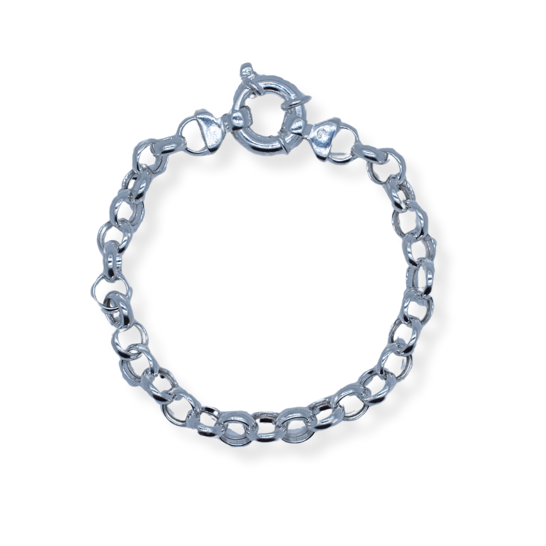 Silver belcher bracelet