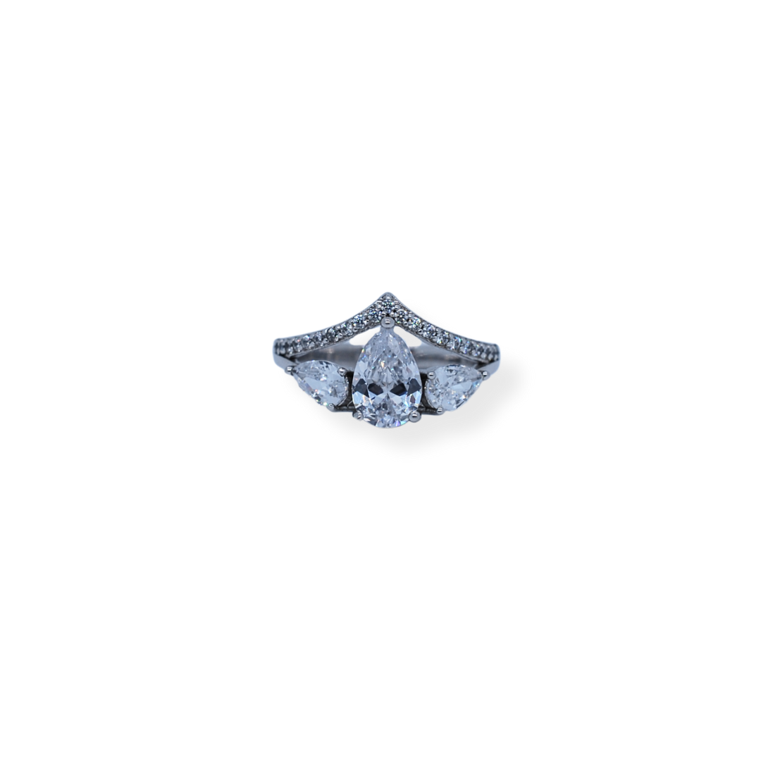 Silver cz ring