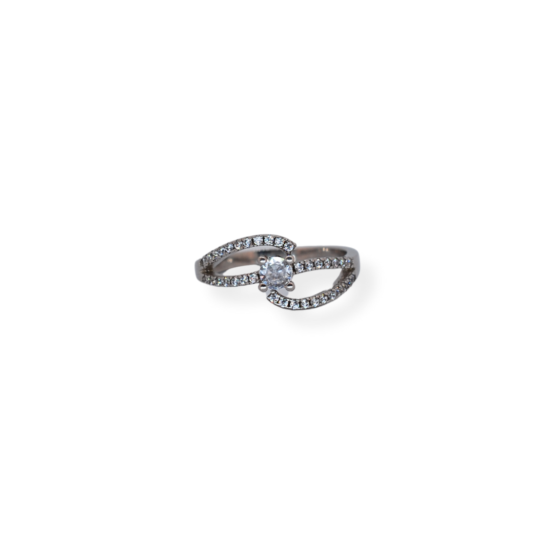 Silver cz ring