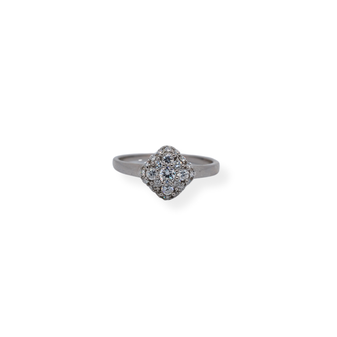 Silver cz ring